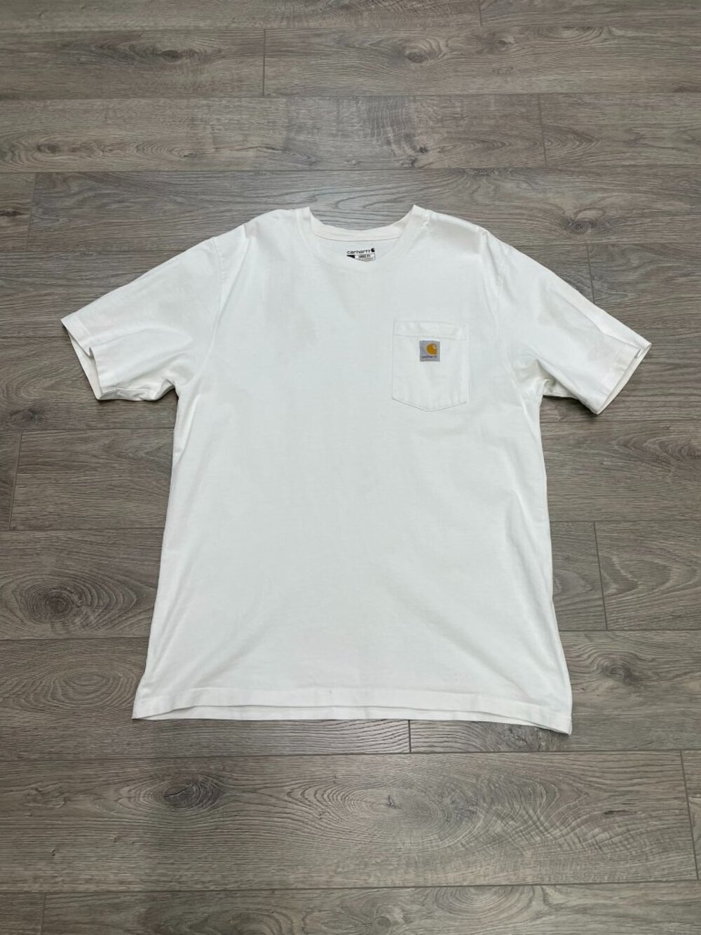 Carhartt Loose Fit Pocket T-Shirt White Men's Size Large Vintage Workwear Tee